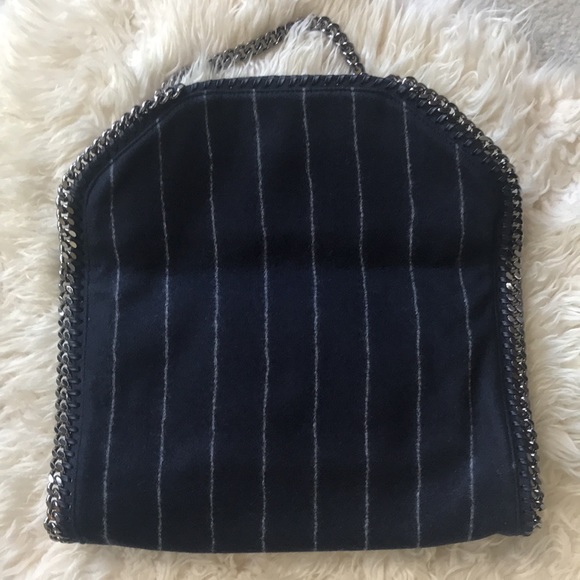 Stella McCartney Falabella Pinstripe Fold-Over Tote - Picture 5 of 14